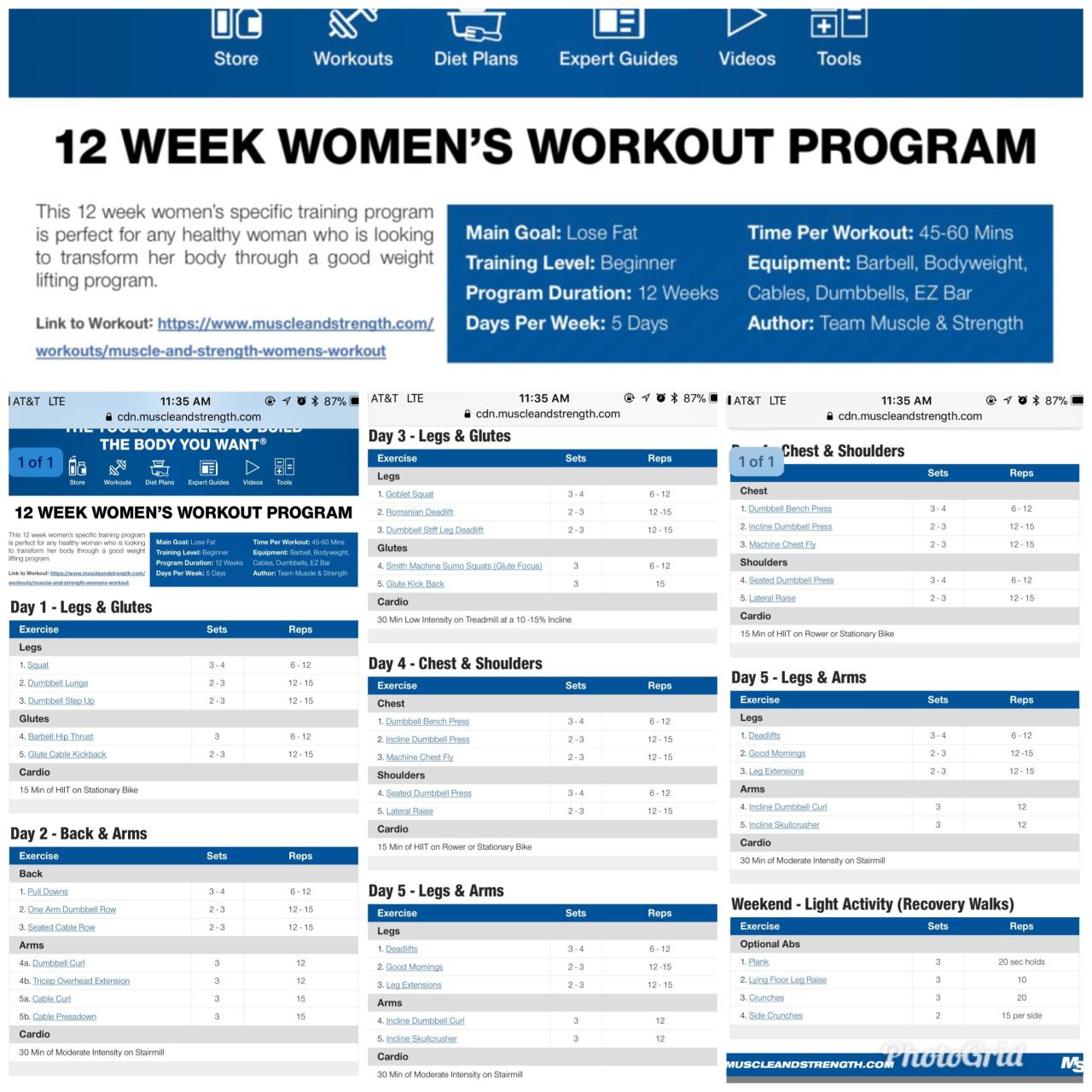 Effective and easy weightlifting program for women