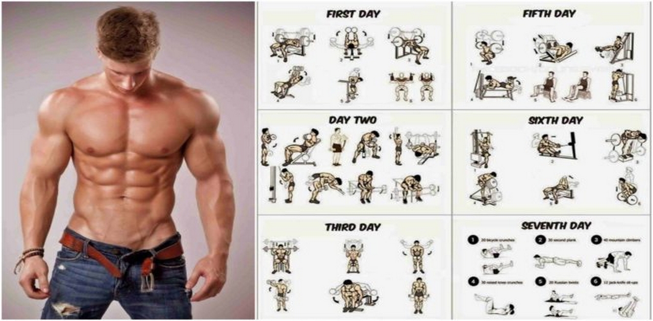 Weight training program for men to gain muscle mass and strength